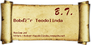 Bobár Teodolinda névjegykártya
